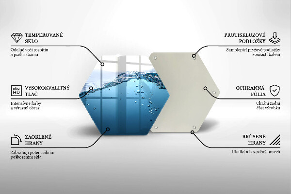 Glas Herdabdeckplatte Blaues Wasser