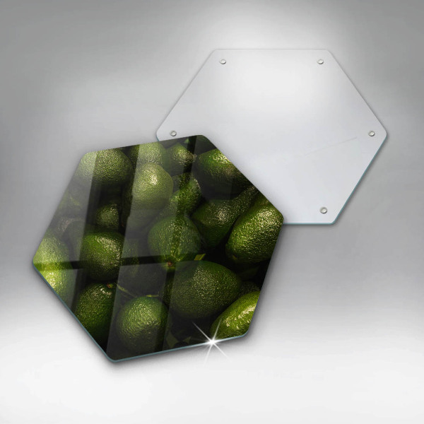 Glas Herdabdeckplatte Avocadofrucht