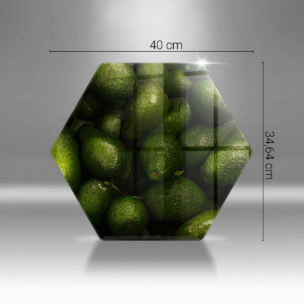 Glas Herdabdeckplatte Avocadofrucht