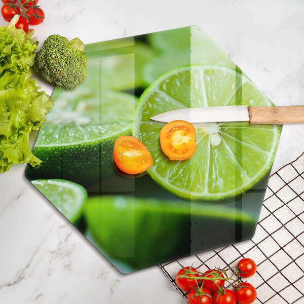 Glas Herdabdeckplatte Limetten-Zitrusfrüchte