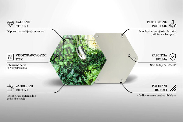 Glas Herdabdeckplatte Grünes Gemüse
