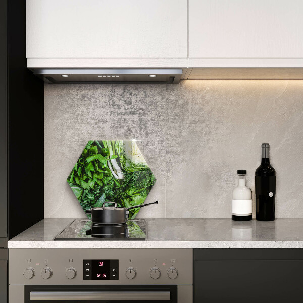 Glas Herdabdeckplatte Grünes Gemüse