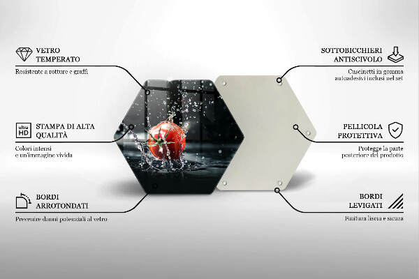 Glas Herdabdeckplatte Tomate in Wasser
