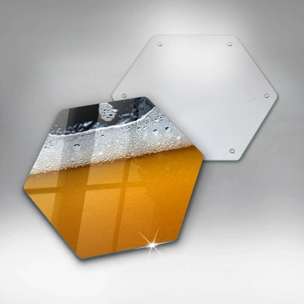 Glas Herdabdeckplatte Bierschaum trinken