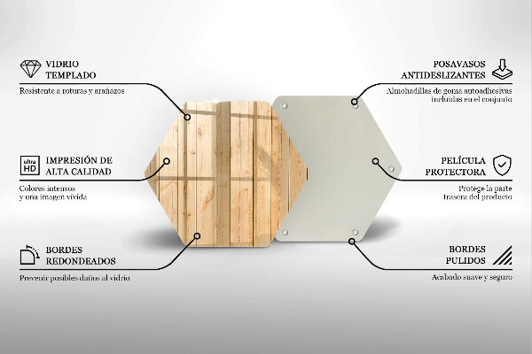 Glas Herdabdeckplatte Zarte Holzbretter