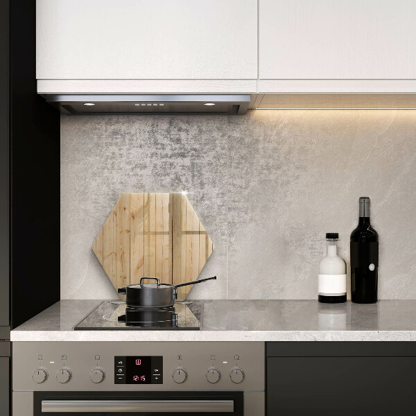 Glas Herdabdeckplatte Zarte Holzbretter