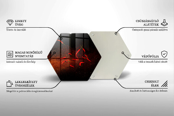 Glas Herdabdeckplatte Scharfe Chilischoten