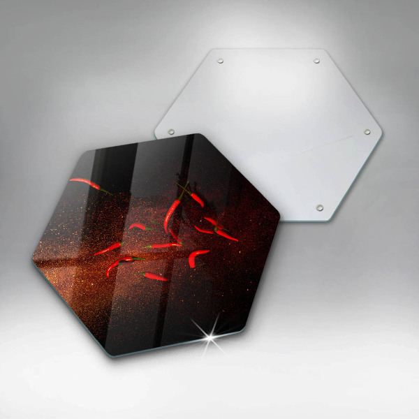 Glas Herdabdeckplatte Scharfe Chilischoten