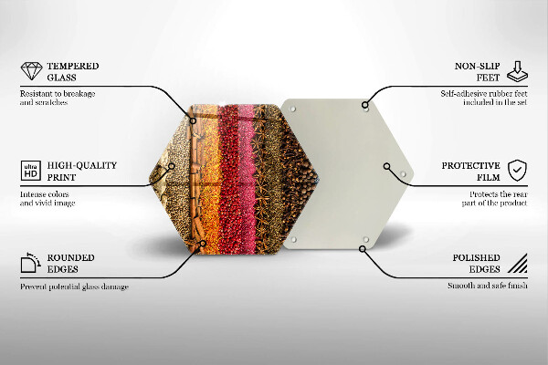 Glas Herdabdeckplatte Bunte Gewürze