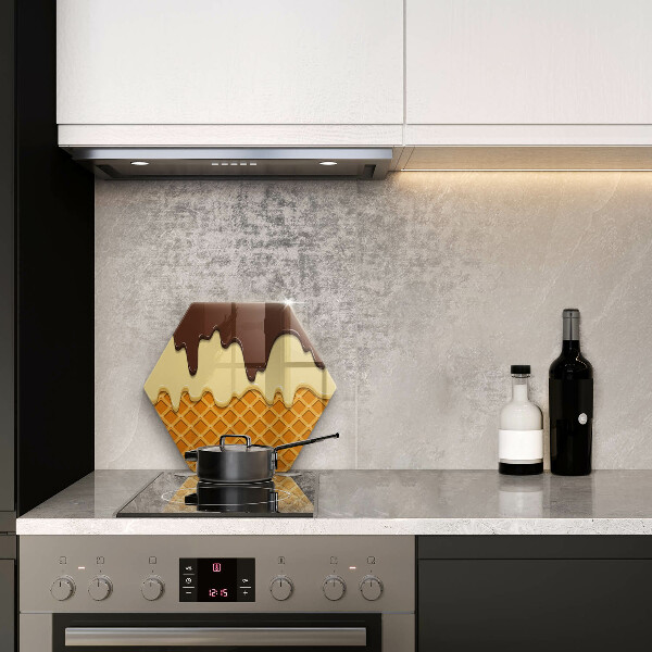 Glas Herdabdeckplatte Eistüte-Illustration