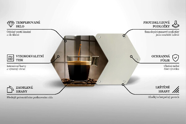 Glas Herdabdeckplatte Glas und Kaffeebohnen