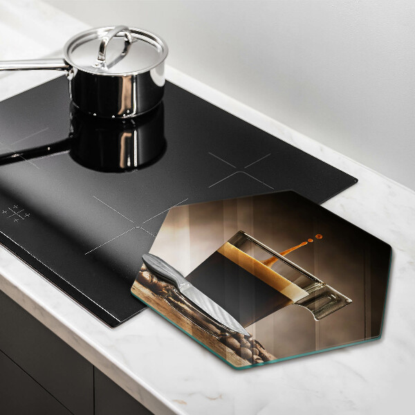 Glas Herdabdeckplatte Glas und Kaffeebohnen