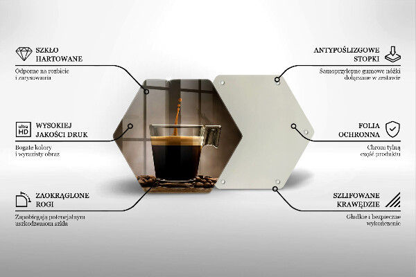 Glas Herdabdeckplatte Glas und Kaffeebohnen