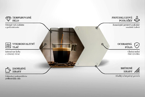Glas Herdabdeckplatte Glas und Kaffeebohnen