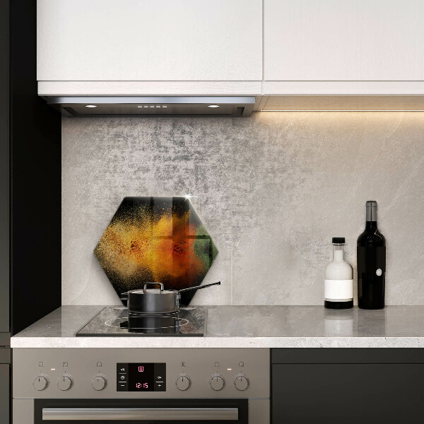 Glas Herdabdeckplatte Bunte Gewürze