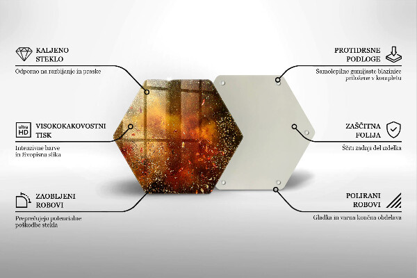 Glas Herdabdeckplatte Bunte Gewürze
