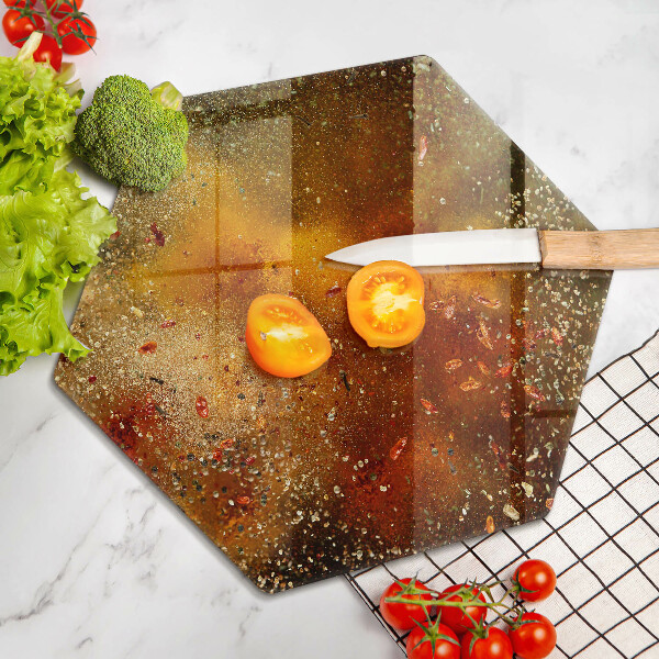 Glas Herdabdeckplatte Bunte Gewürze