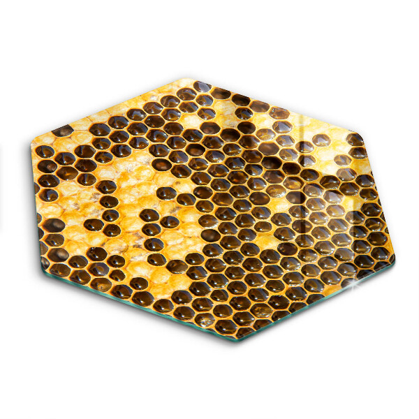 Glas Herdabdeckplatte Bienenwabe