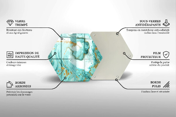 Glas Herdabdeckplatte Blaue Abstraktion