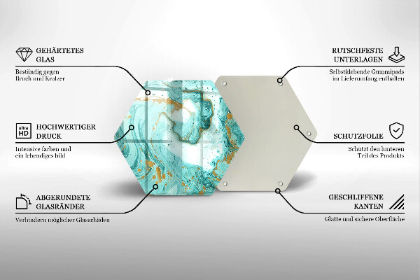 Glas Herdabdeckplatte Blaue Abstraktion