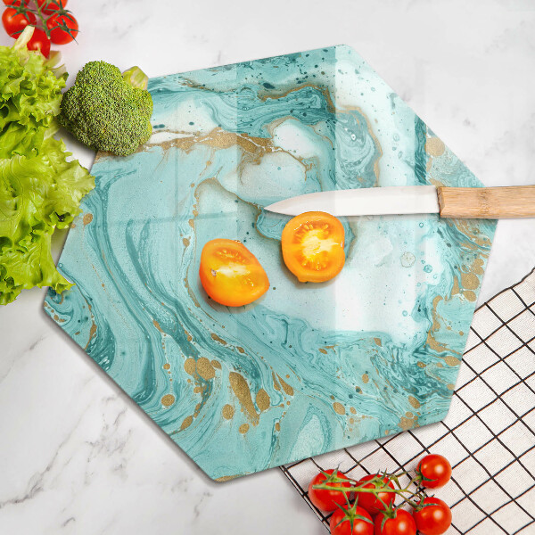 Glas Herdabdeckplatte Blaue Abstraktion