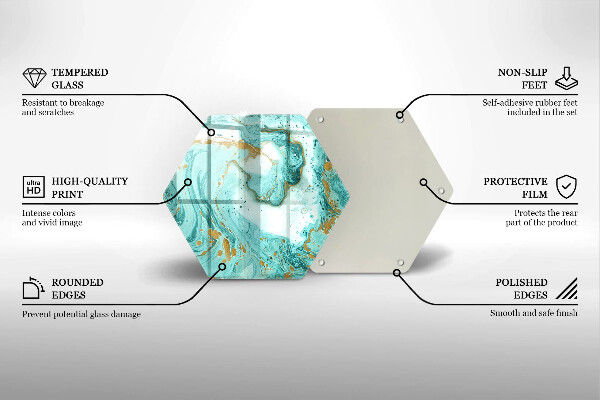 Glas Herdabdeckplatte Blaue Abstraktion