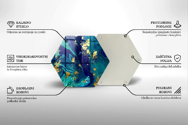 Glas Herdabdeckplatte Abstraktion mit Gold