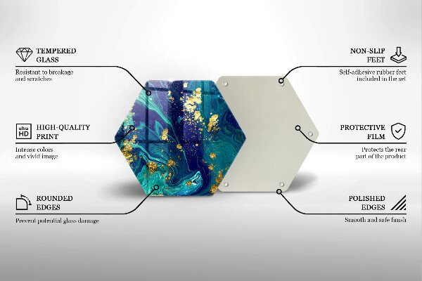 Glas Herdabdeckplatte Abstraktion mit Gold