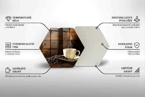 Glas Herdabdeckplatte Kaffeetasse aus Holz