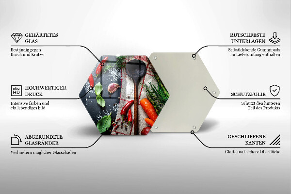 Glas Herdabdeckplatte Küchenessen