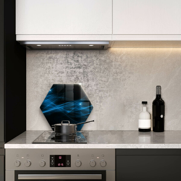 Glas Herdabdeckplatte Abstrakter blauer Rauch