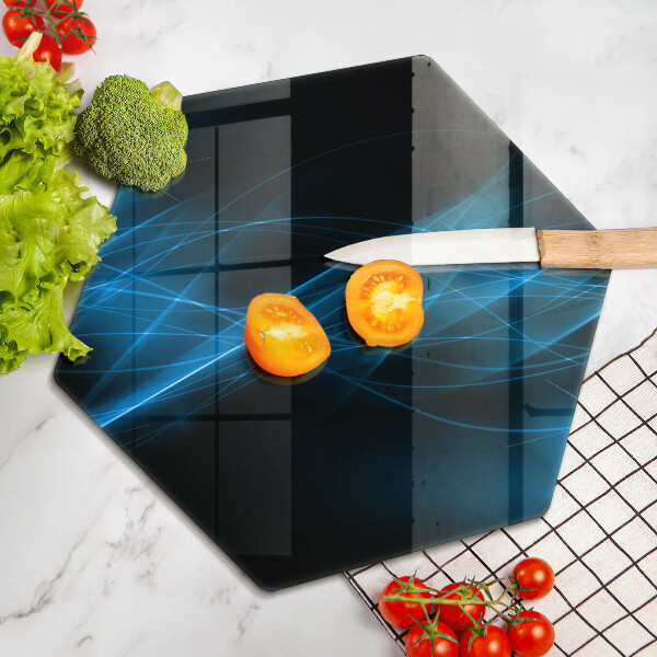 Glas Herdabdeckplatte Abstrakter blauer Rauch