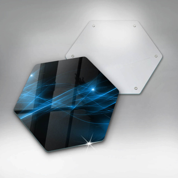 Glas Herdabdeckplatte Abstrakter blauer Rauch