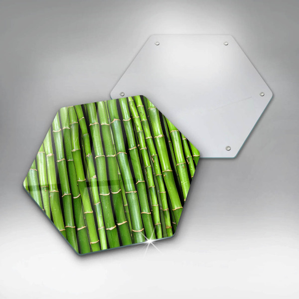Glas Herdabdeckplatte Naturbambus