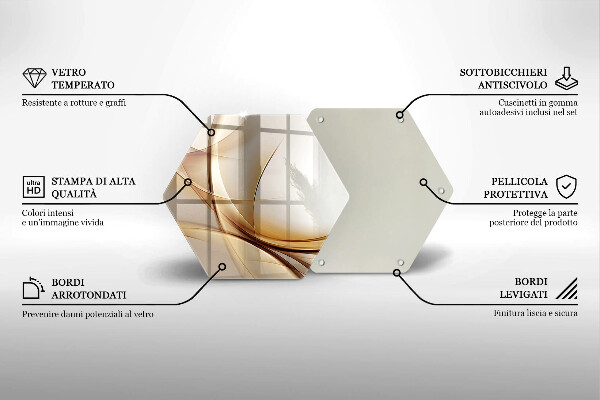 Glas Herdabdeckplatte Abstrakte Formen
