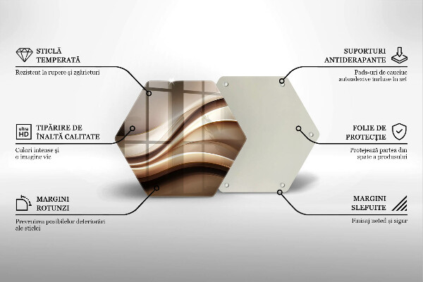 Glas Herdabdeckplatte Abstraktion sanfte Linien