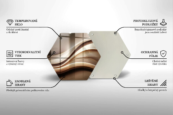 Glas Herdabdeckplatte Abstraktion sanfte Linien
