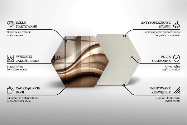 Glas Herdabdeckplatte Abstraktion sanfte Linien