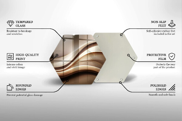 Glas Herdabdeckplatte Abstraktion sanfte Linien