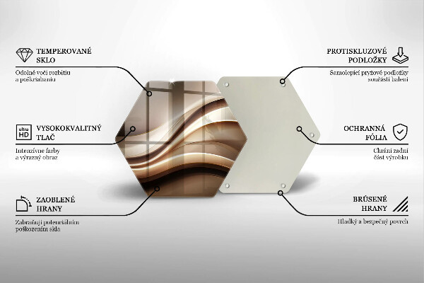 Glas Herdabdeckplatte Abstraktion sanfte Linien