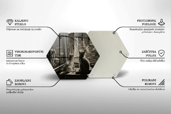 Glas Herdabdeckplatte Katzenstadt und Fenster