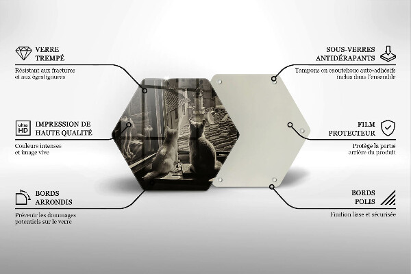 Glas Herdabdeckplatte Katzenstadt und Fenster