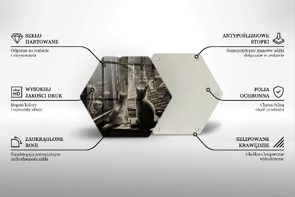 Glas Herdabdeckplatte Katzenstadt und Fenster