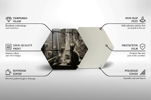 Glas Herdabdeckplatte Katzenstadt und Fenster