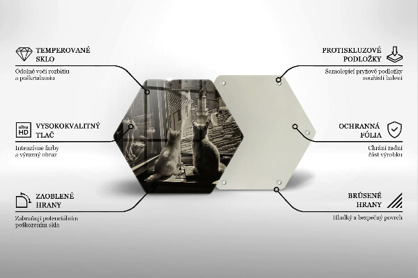 Glas Herdabdeckplatte Katzenstadt und Fenster