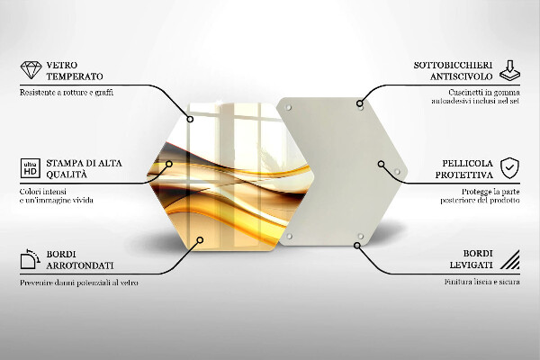 Glas Herdabdeckplatte Abstrakte Rauchlinien