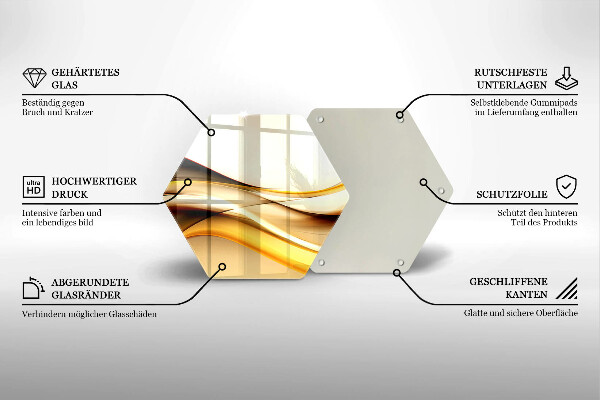 Glas Herdabdeckplatte Abstrakte Rauchlinien