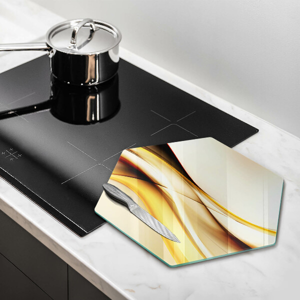 Glas Herdabdeckplatte Abstrakte Rauchlinien