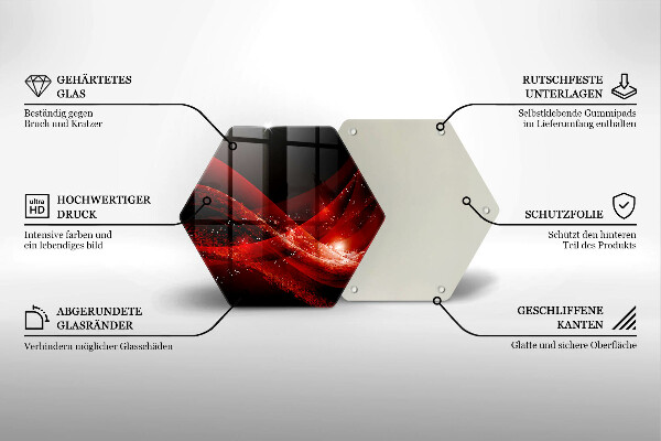 Glas Herdabdeckplatte Moderne Abstraktion