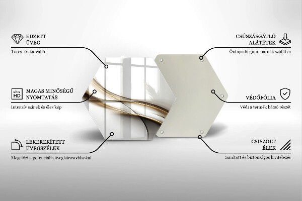 Glas Herdabdeckplatte Weiche Linien Abstraktion